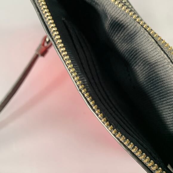COACH Red Black Zip Up Wristlet Wallet - Picture 3 of 7
